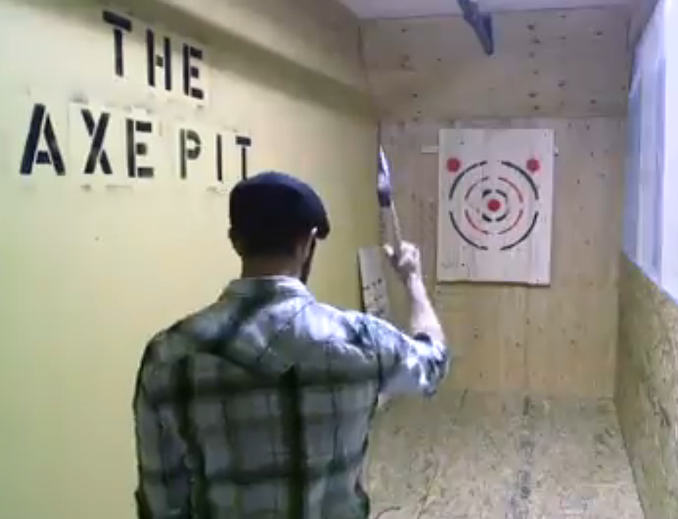 Having a Bad Day? Relieve Stress with Axes at Maine Warrior Gym [VIDEO]
