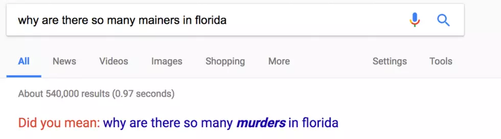 A Simple Google Search About Mainers Produced A Pretty Wild Error