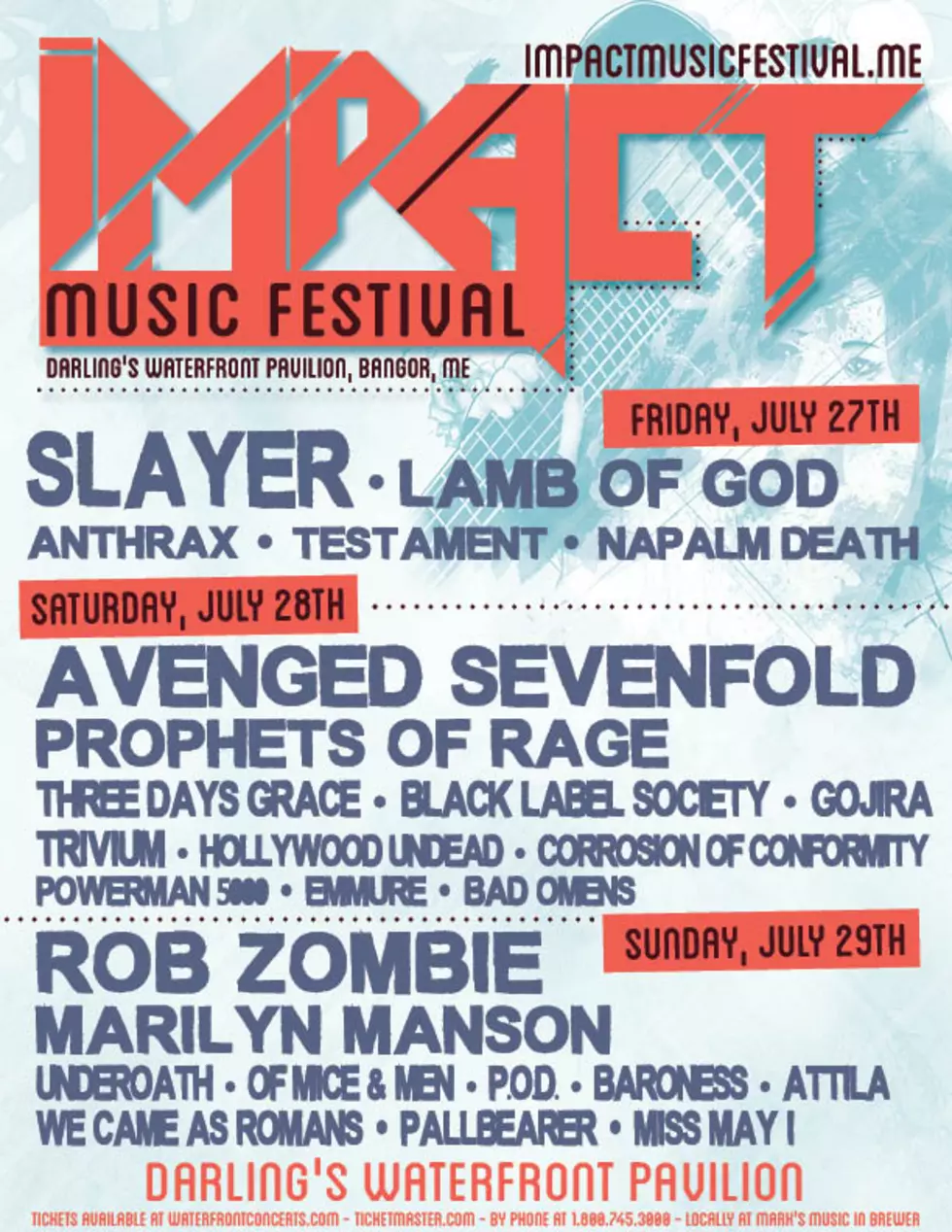 Avenged Sevenfold/Rob Zombie/Marilyn Manson To Headline Multi-Day Festival In Bangor This Summer
