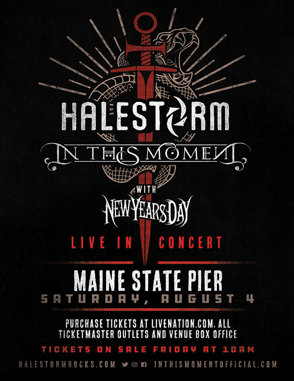 Halestorm, In This Moment To Rock Maine State Pier This August