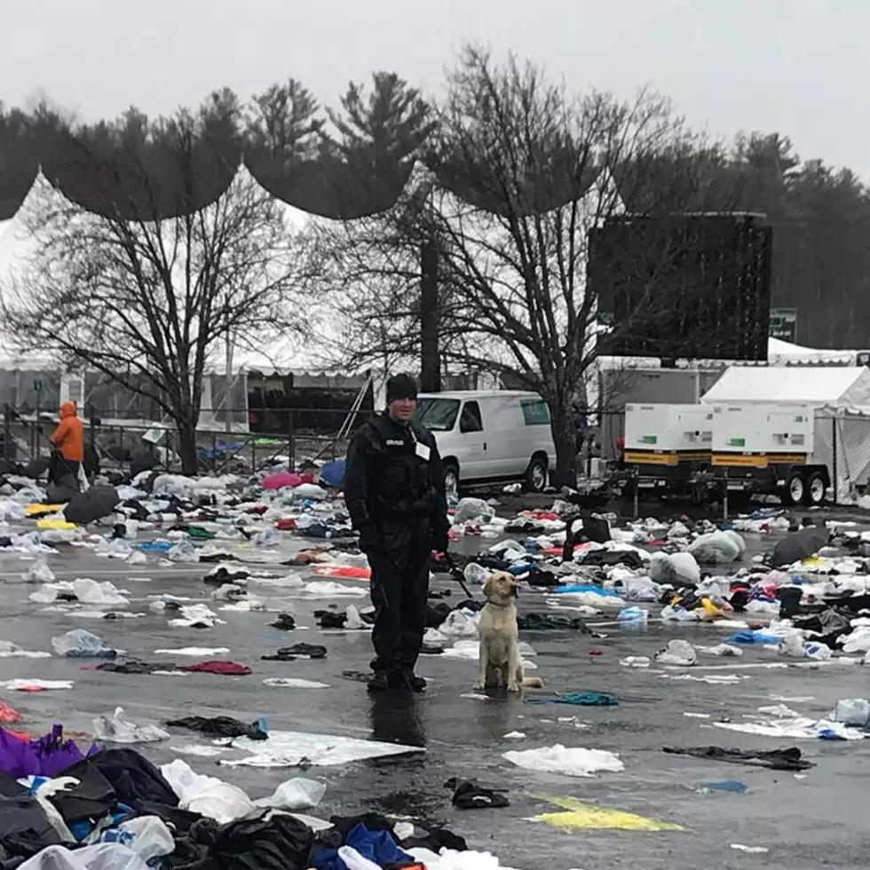 Maine Trooper And K9 Photo Surround By Trash Leads To Debate About Boston Marathon