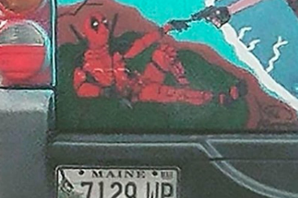 This Custom Art On A Car In Maine Will Make Any Deadpool Fan Happy