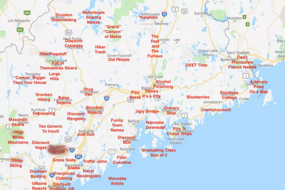 Map Of Maine With Towns Here's A 'Judgmental' Map of Maine And Try Not To Be Offended