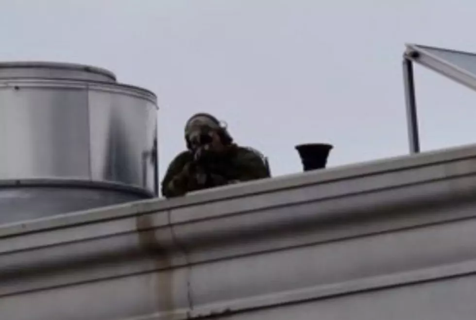 Was That A Sniper On The Roof Of A Hotel In Portland Tuesday Night?
