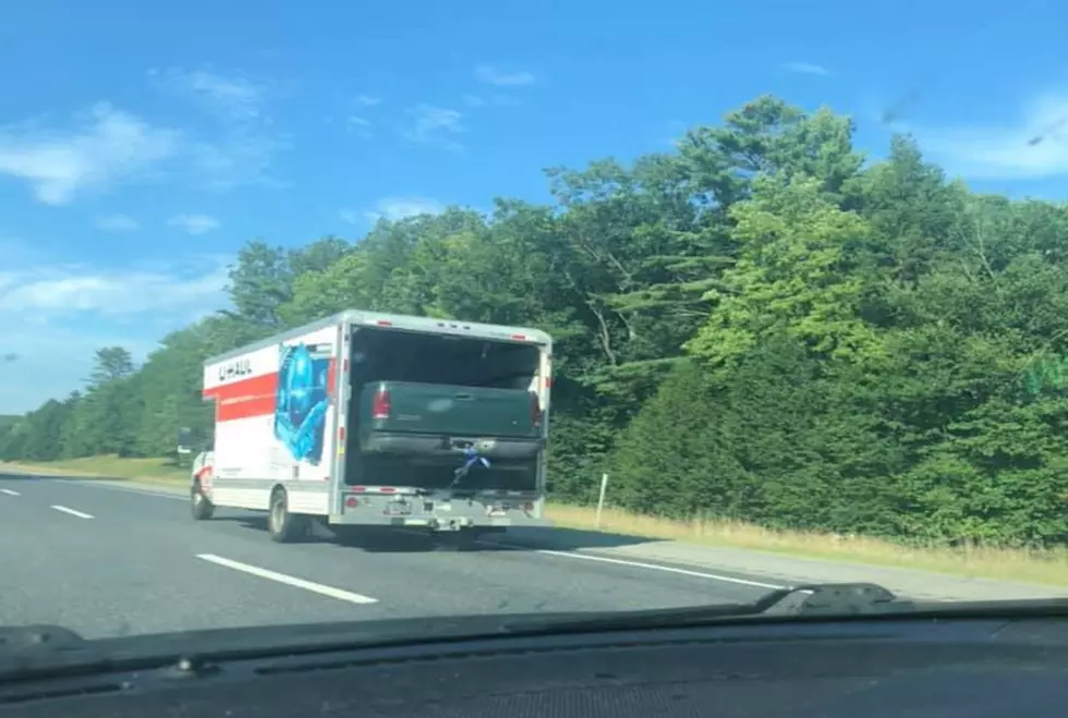 Someone Got Creative When Hauling A Vehicle On A Maine Highway