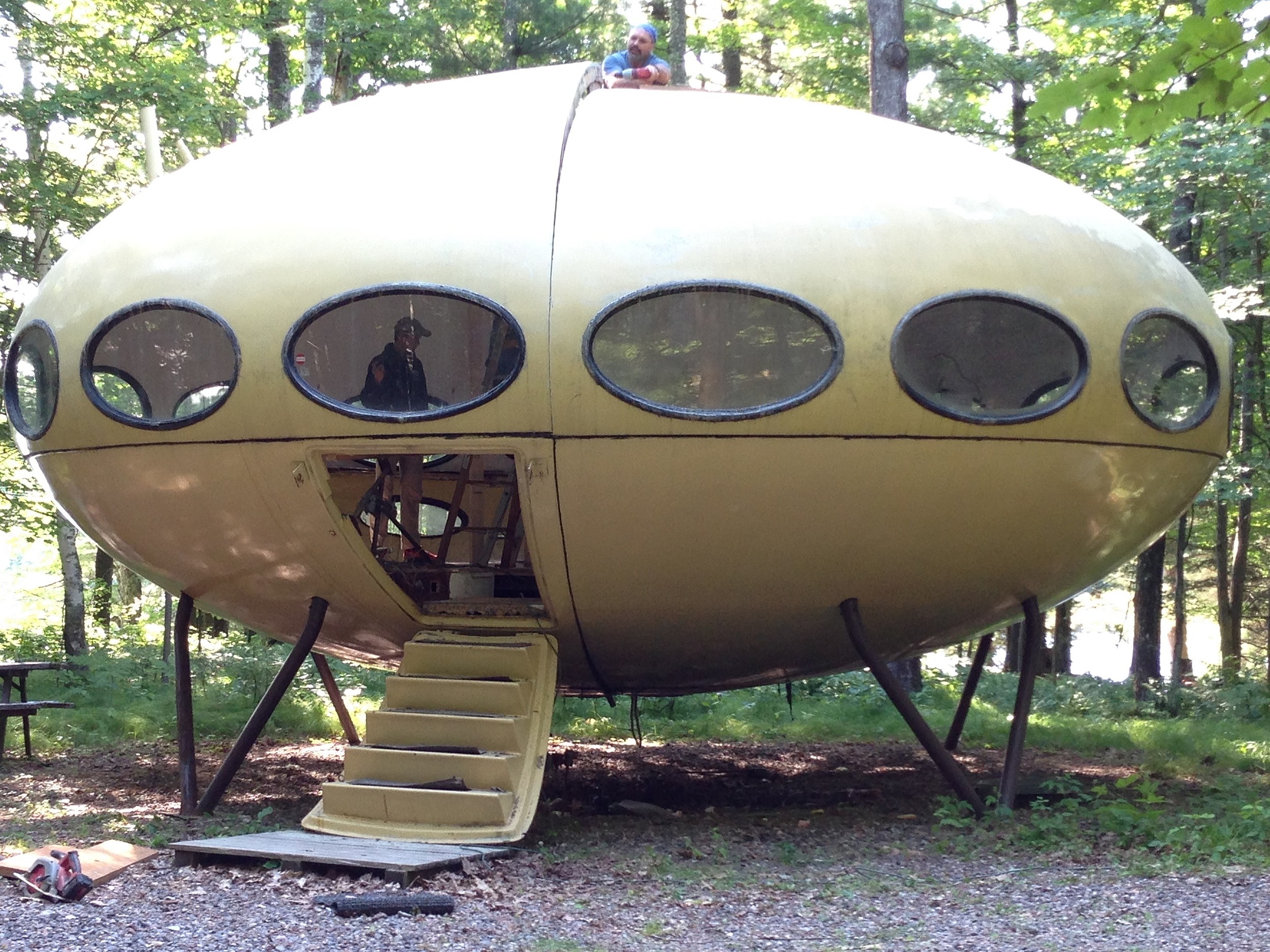 Look Inside: UFO-shaped 'Futuro House' Hiding In The Maine Woods