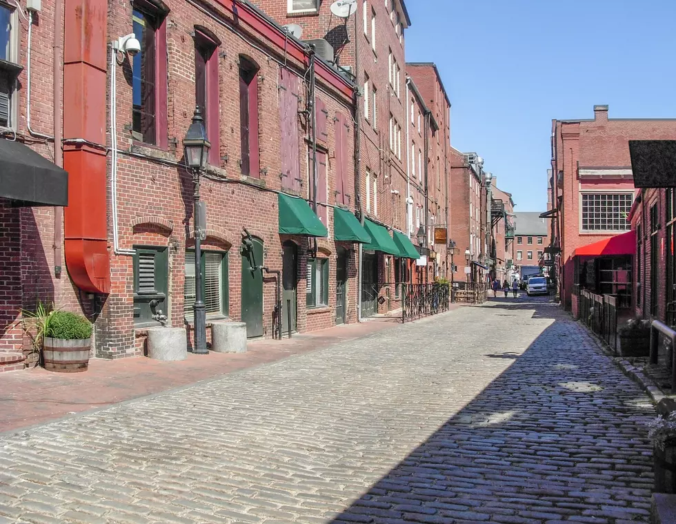 historic city scenery seen in Portland, Maine (USA)