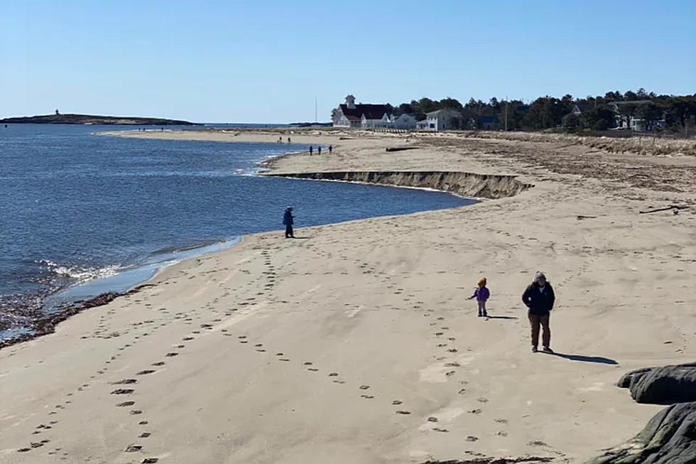 It Looks Like the Ocean Swallowed Up a Piece of Popham Beach in Maine