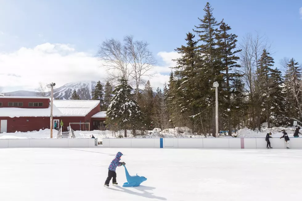 One of Maine’s Largest Outdoor Rinks is a Whopping 17,000 Square Feet of Skating Fun