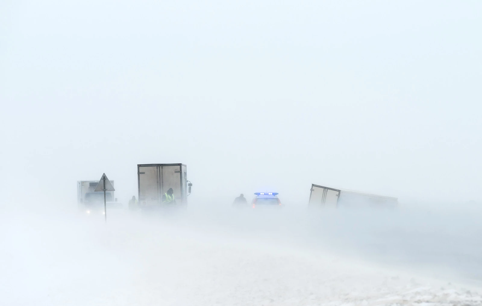 car accident in a blizzard