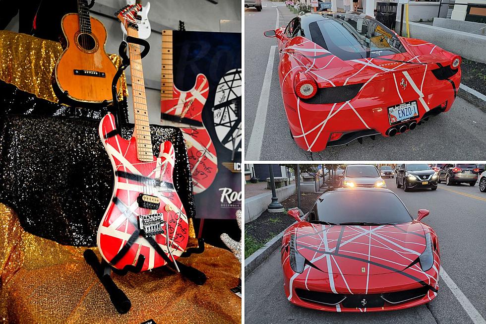 Rockstar Red Ferrari Turns Heads in Maine With Eddie Van Halen Tribute Wrap
