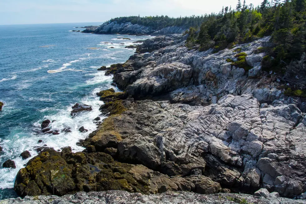 A rocky shore on the Isle au Haut in Maine's Acadia National Park.