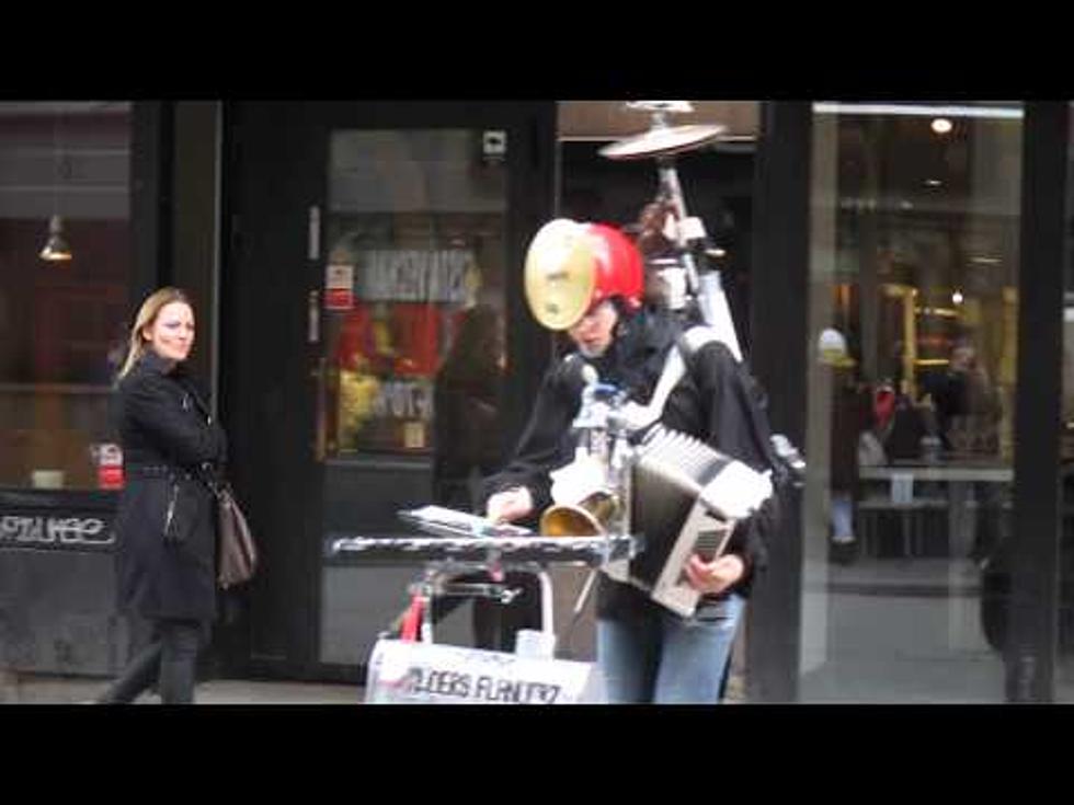 Swedish Street Musician Working Extra Hard For The Money [VIDEO]