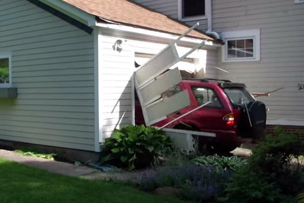 91 Year Old Crashes Through Garage Door, Intentionally [VIDEO]