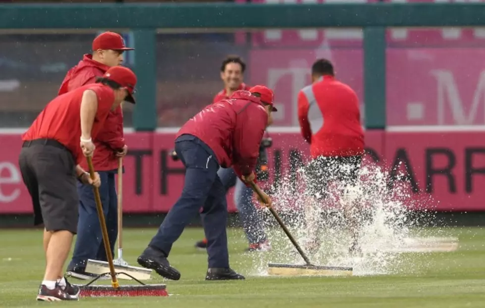 L.A. Angels Used a Helicopter to Dry Out the Outfield Grass [VIDEO]