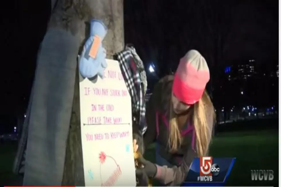 Good Samaritan Hanging Coats On Trees In Boston Common [VIDEO]