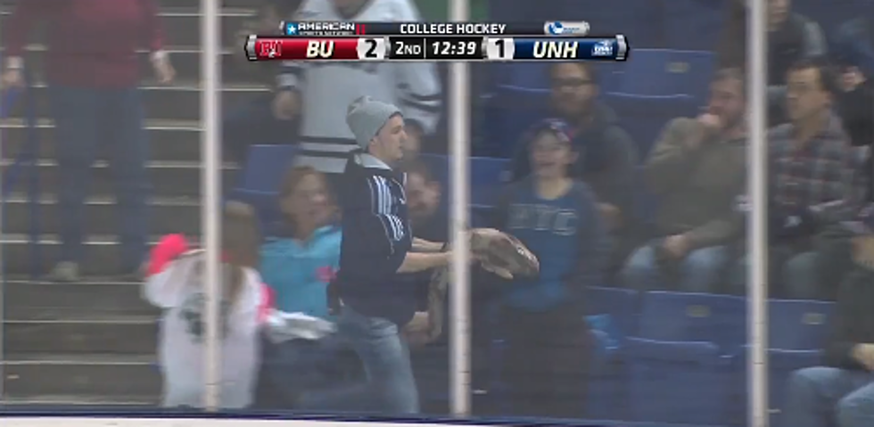 WATCH: UNH Hockey Fan Screws Up the ‘Throwing of the Fish’