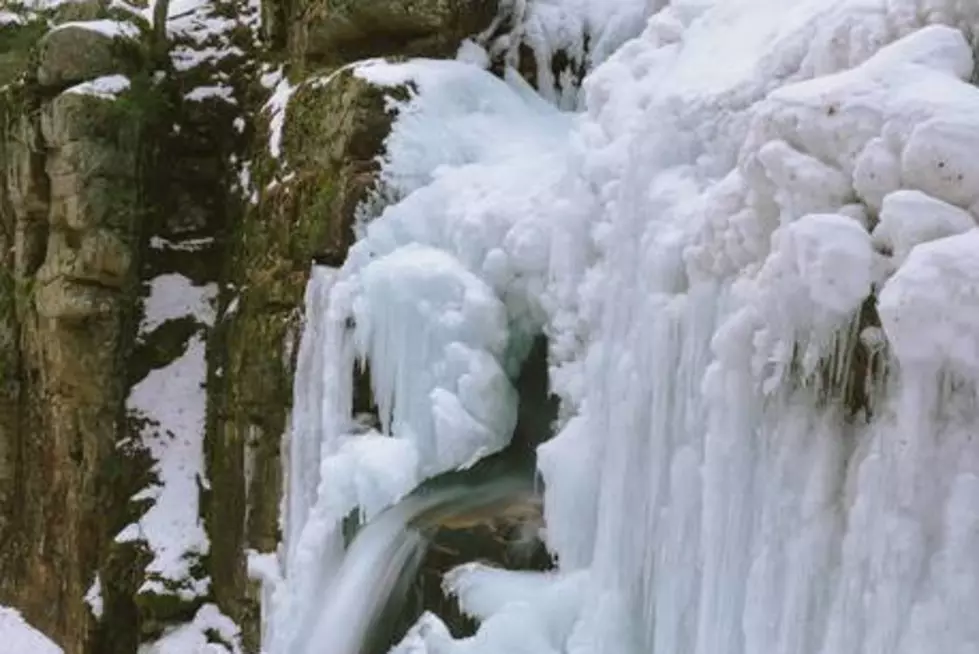 Here’s What a Mostly Frozen Flume Gorge Looks Like