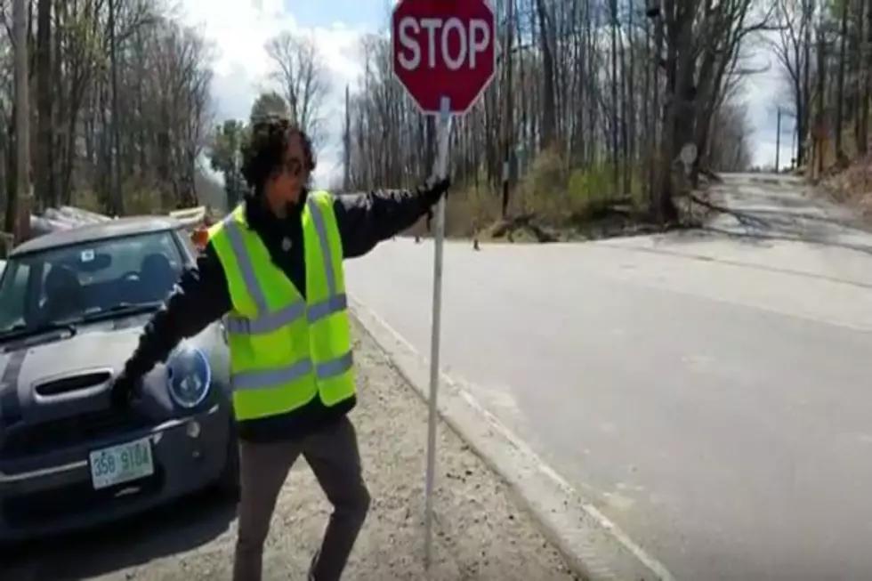 Meet ‘The Happy Guy’ Flagger On Route 108 Between Newmarket And Durham [VIDEO]