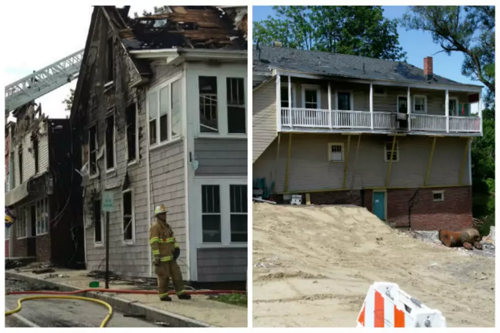 Before and After Pictures of Gonic Fire Cleanup