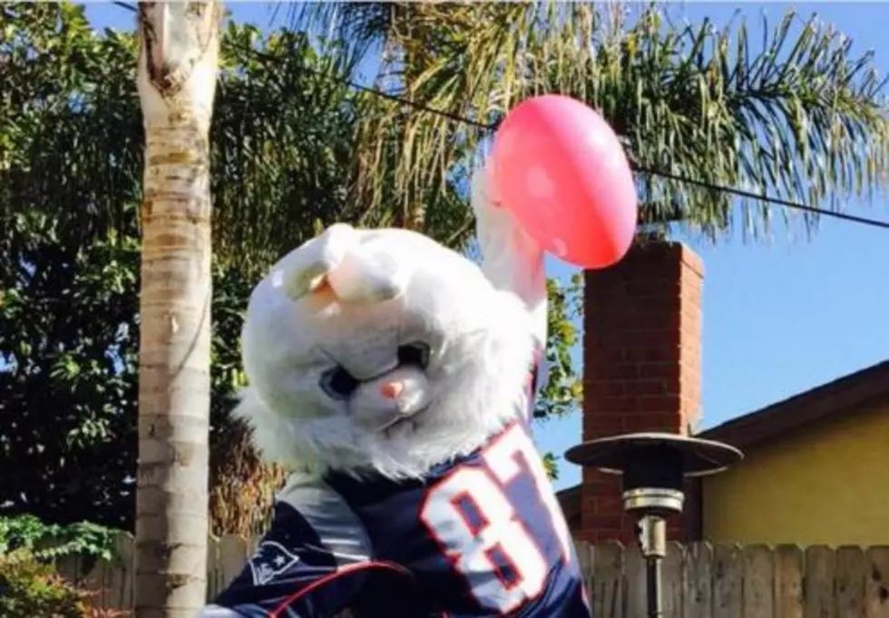 Gronk Dresses As Easter Bunny And Spikes Giant Egg