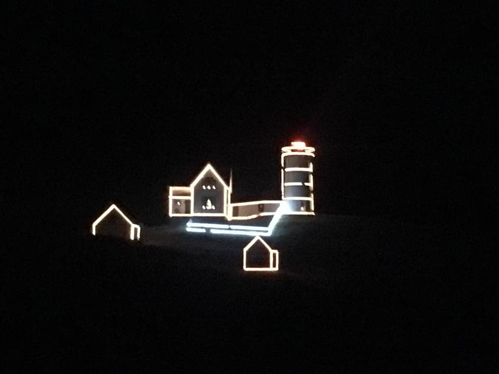The Nubble Light House is Lit for Christmas