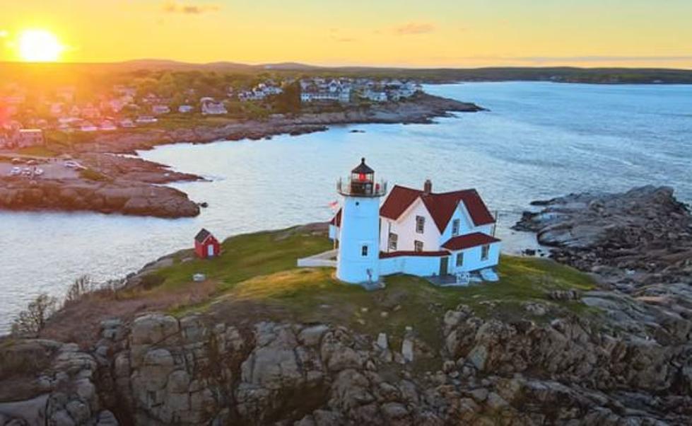 Jaw Dropping Drone Vid of Sunset at Nubble Light