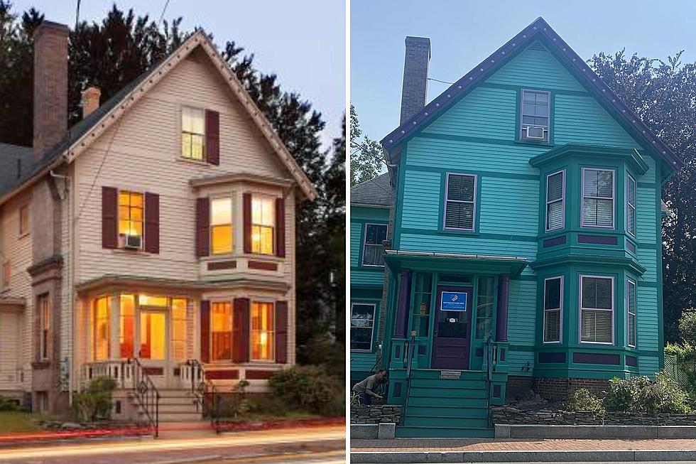 This Dover, New Hampshire, House Got an Incredible Eye-Popping Aqua Paint Job