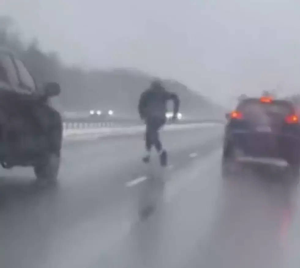 AMAZING VIDEO: Lawrence Man Runs Across Four Lanes of Traffic to Help Driver on I-93