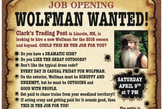 clarks trading post wolfman