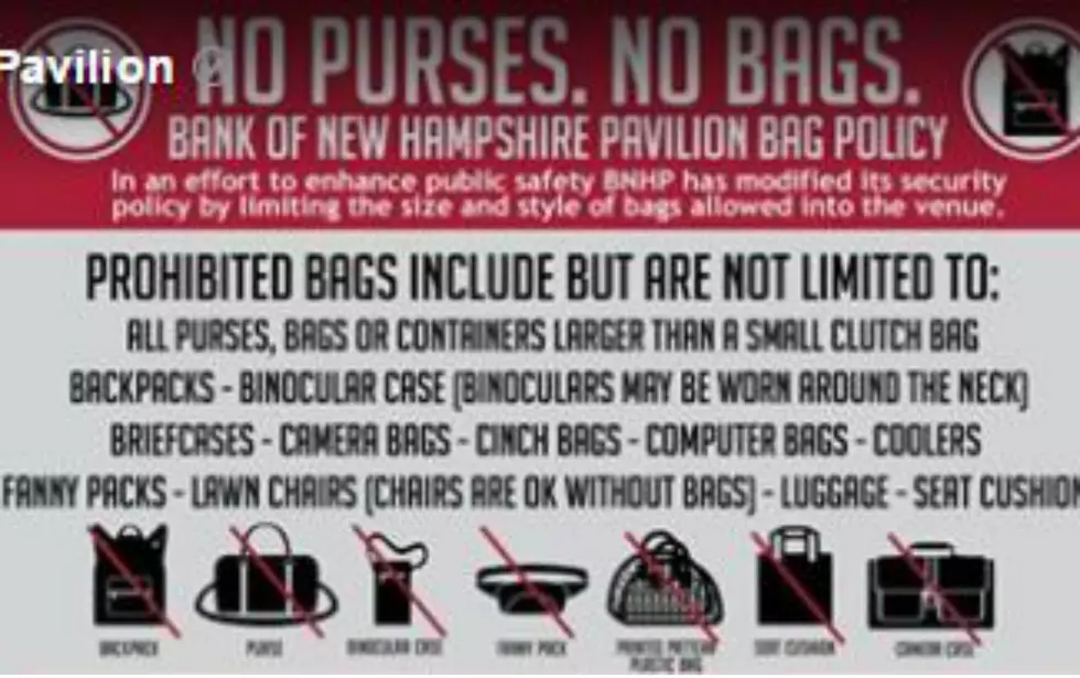 Bank of NH Pavilion is Enforcing a New No Purse Policy