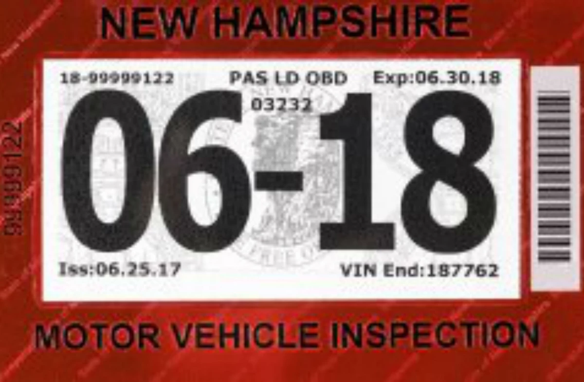 NH DMV Makes Changes to State Inspection Stickers