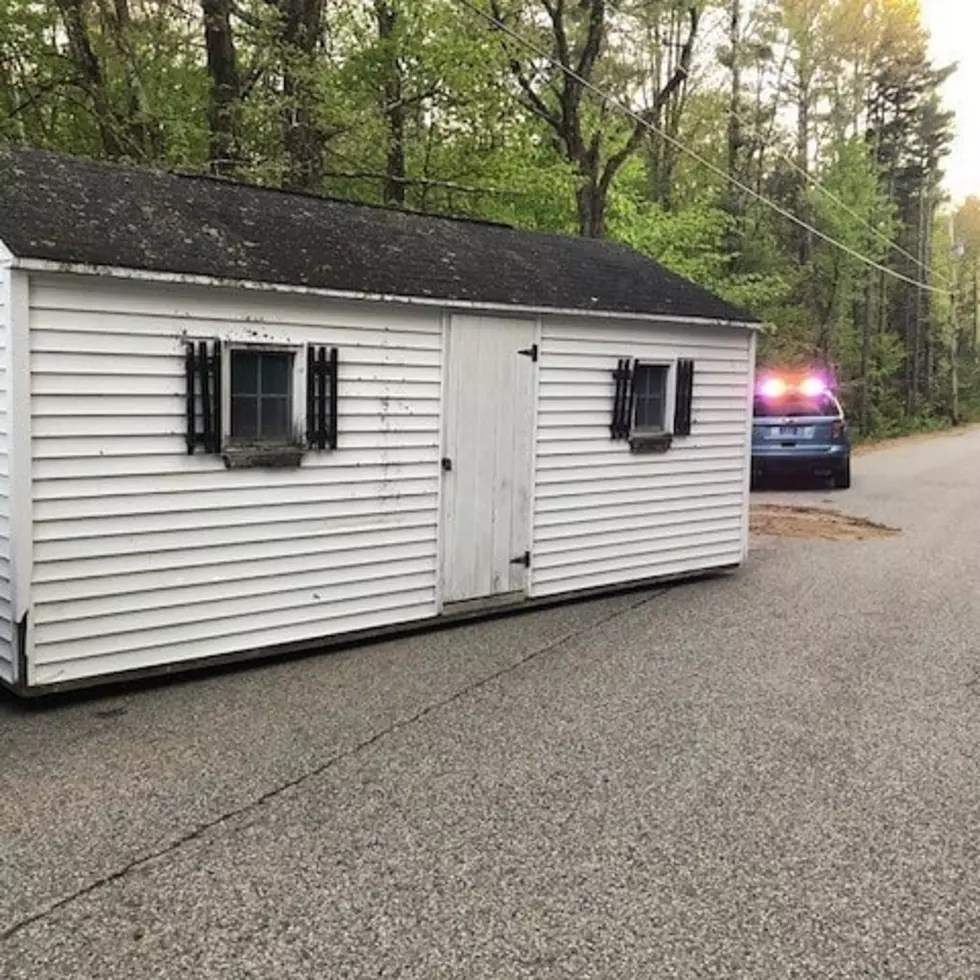 This 25 Foot Shed Was Stolen & Dragged Down A Maine Road By Truck