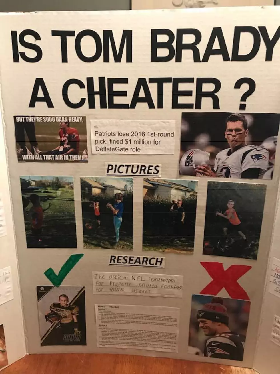 10-Year-Old Claims Tom Brady Is a Cheater, Wins School Science Fair