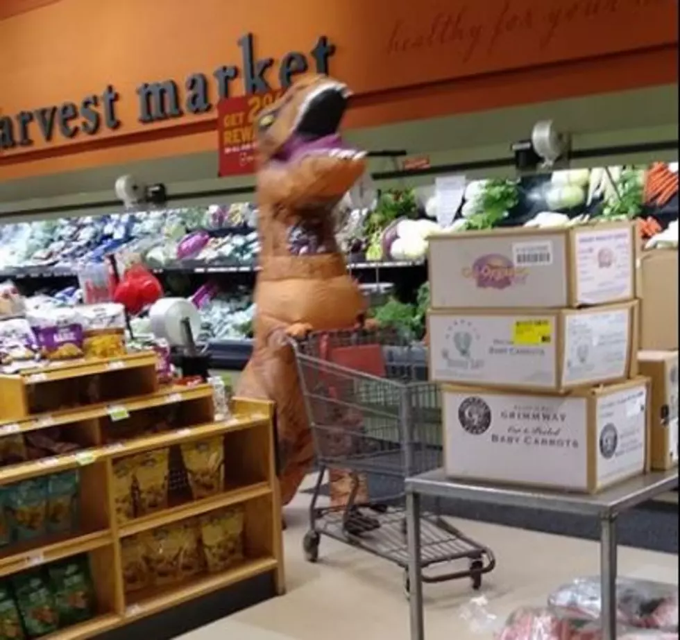 Someone Went Grocery Shopping in a T-Rex Costume &#8211; Made Everyone&#8217;s Day