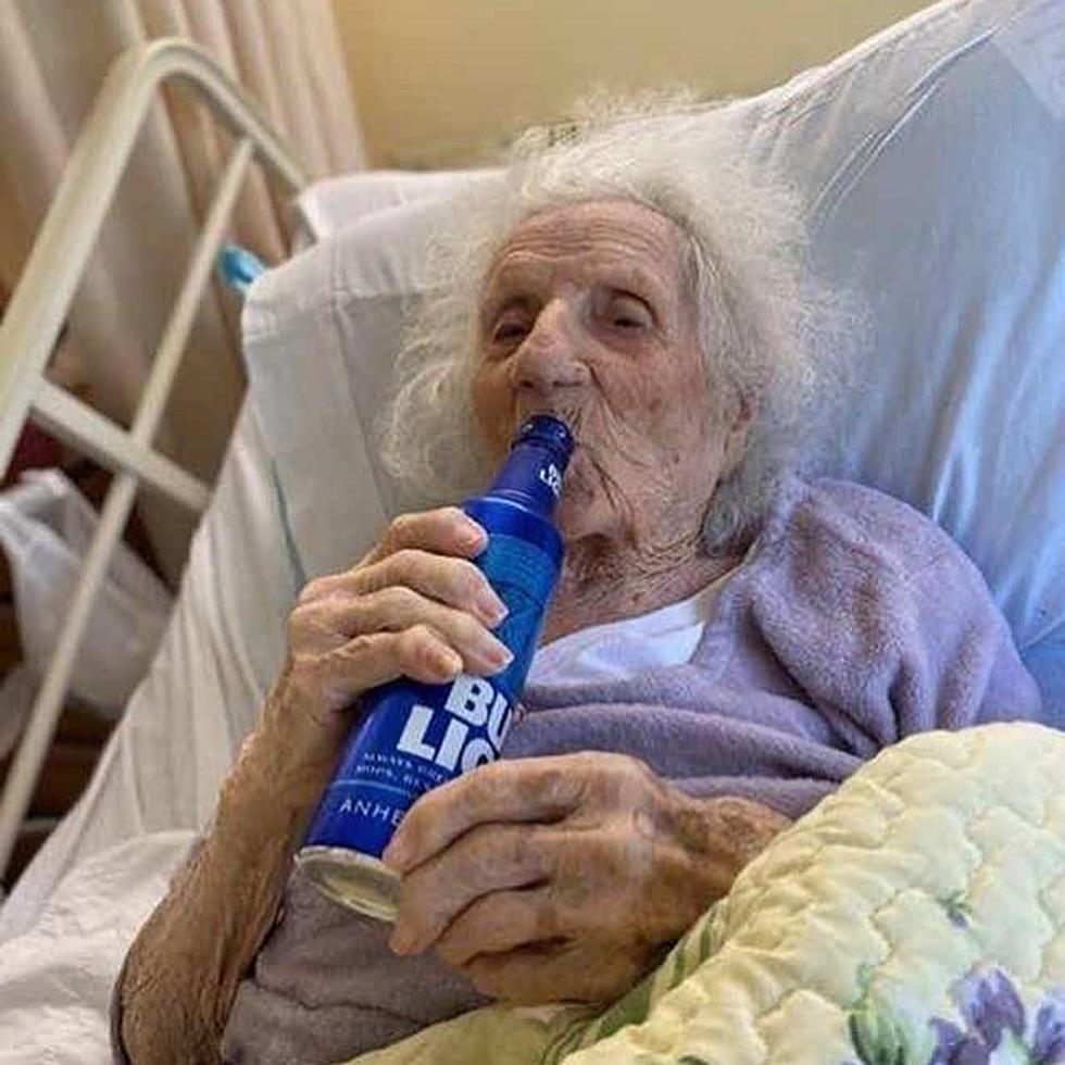 103-Year-Old Year Old Lady From Mass Celebrates Beating Covid by Chugging a Bud Light