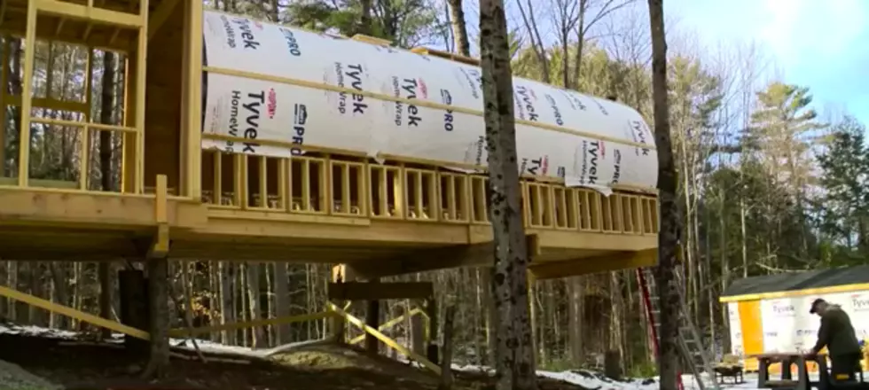 Train Treehouse Sugarhouse Is Being Constructed in Maine, and It’s Jaw Dropping