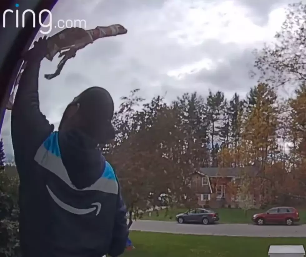 Kind Amazon Driver Takes the Time to Put Up a Flag That Had Fallen in Merrimack, NH