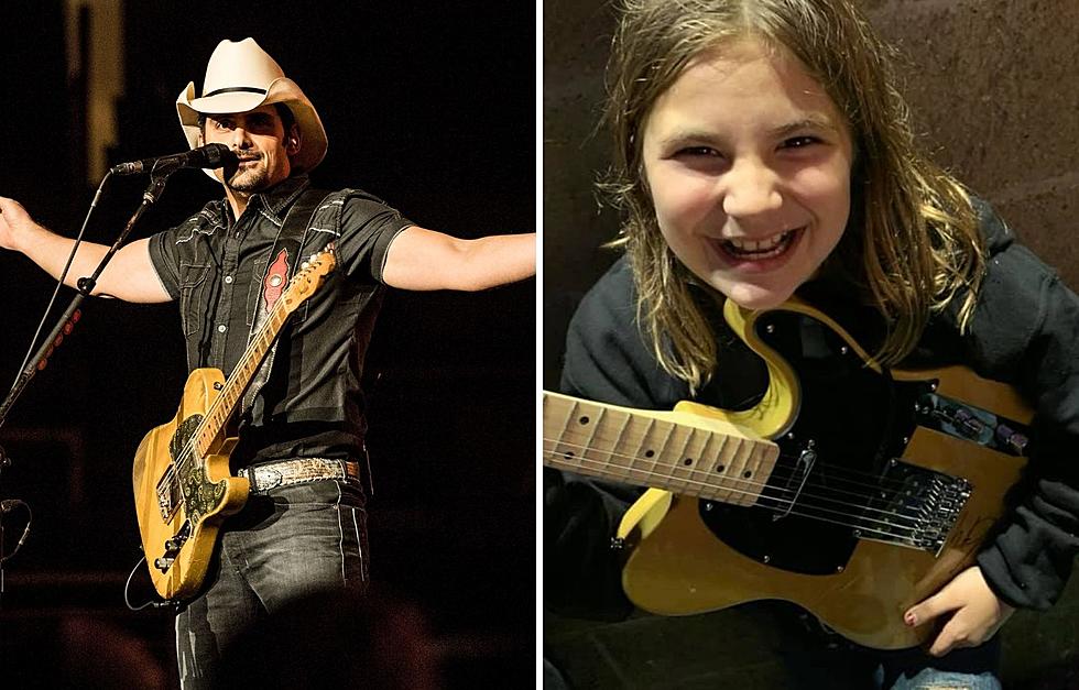 Brad Paisley Awards 8-Year-Old Girl With Signed Guitar at Concert in Gilford, New Hampshire