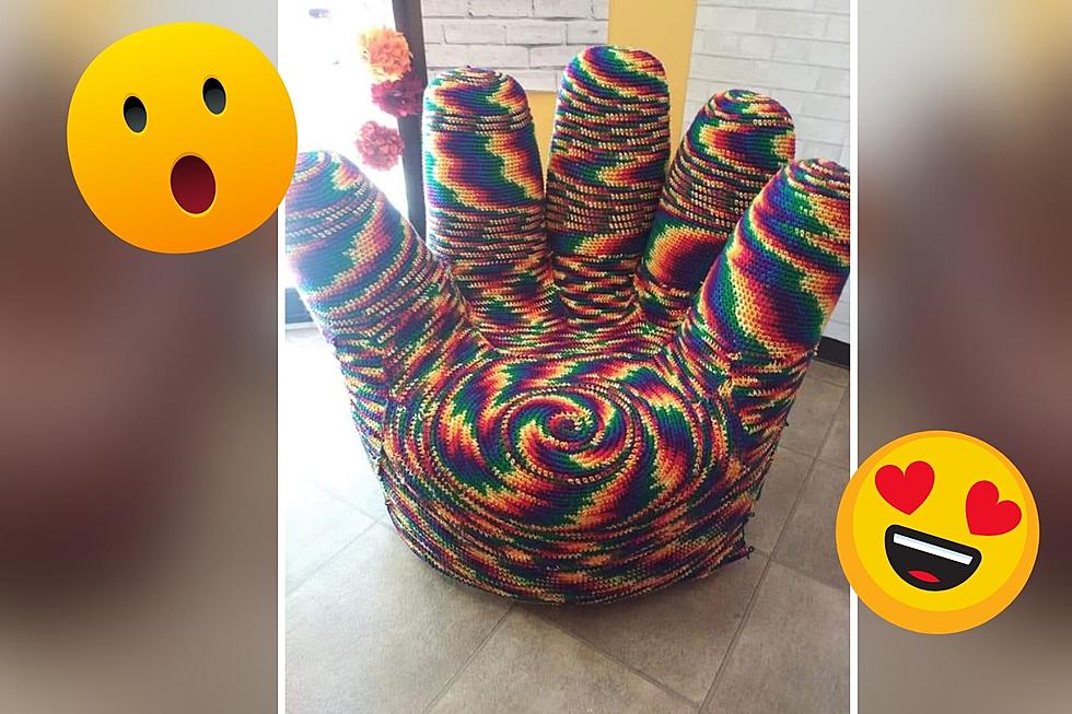 Large Glove Chair in Goffstown, NH Took 4 Months to Crotchet