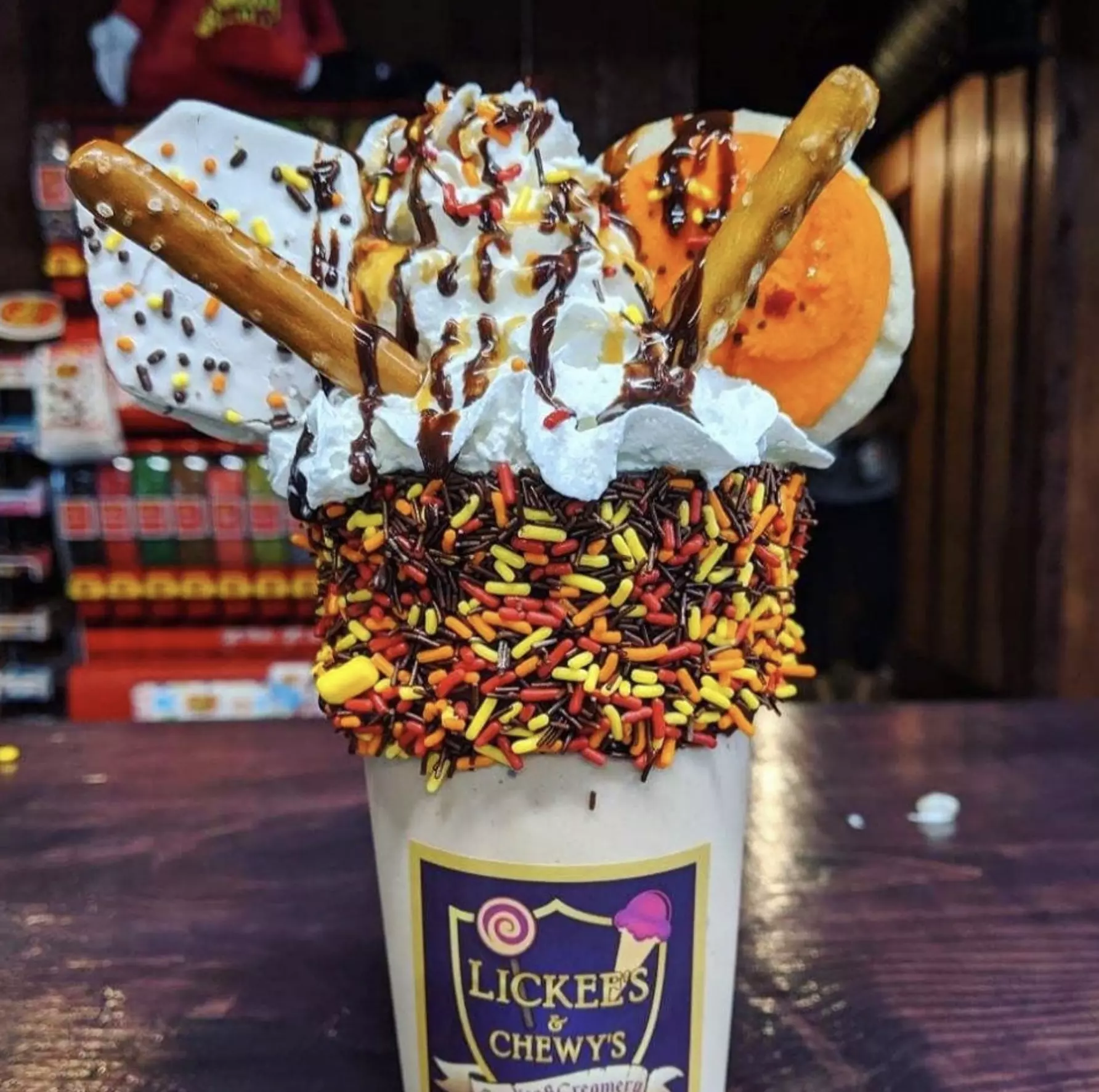 Try the New Butterfly King Shake at Lickee's & Chewy's in NH