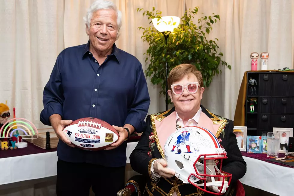 The Patriots’ Robert Kraft Gifts Elton John Special Collectibles After Farewell Performance in MA