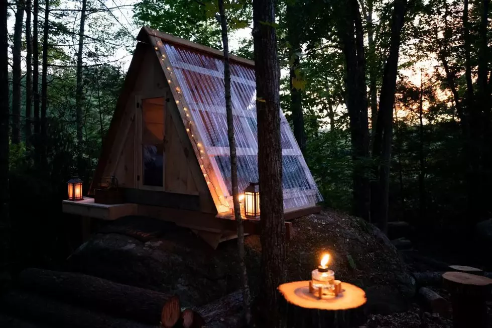 Sleep in $65 A-Frame on Top of Boulder in New Hampshire Near Most Climbed Mountain in the USA