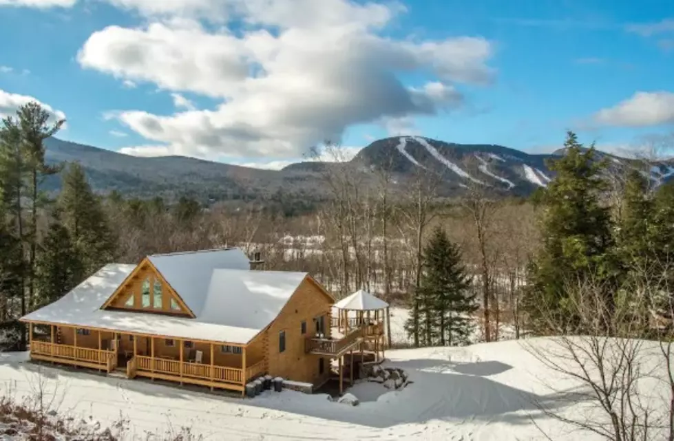 This Huge Maine Log Home Airbnb With Stunning Sunday River Views is Ultimate Rustic Luxury