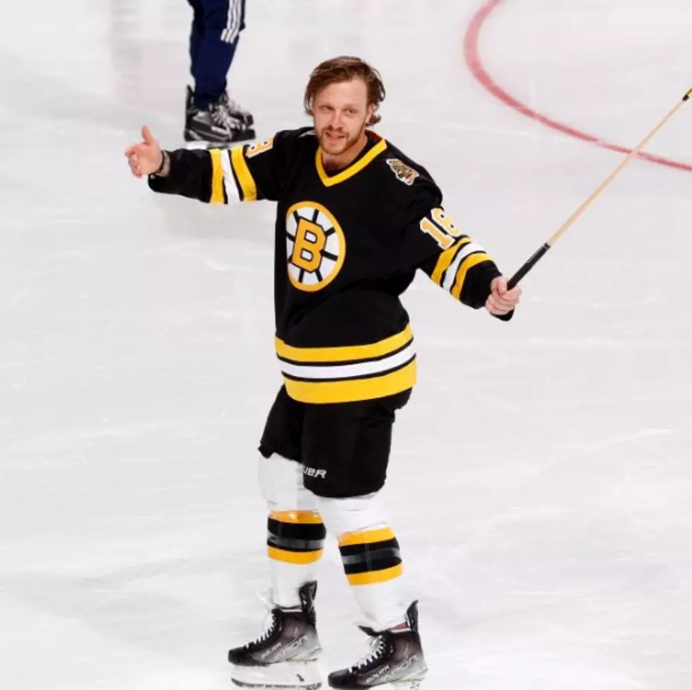 Boston Bruins’ David Pastrnak Immitates Adam Sandler at NHL All-Star Game