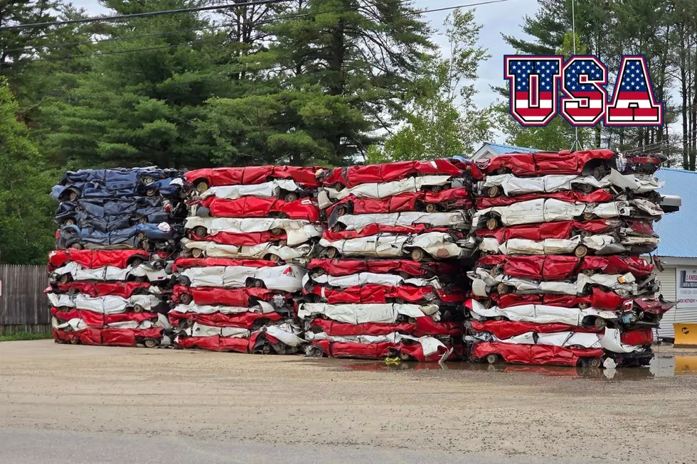 New Hampshire’s Most Creative Patriotic Display is Made of Crushed Cars