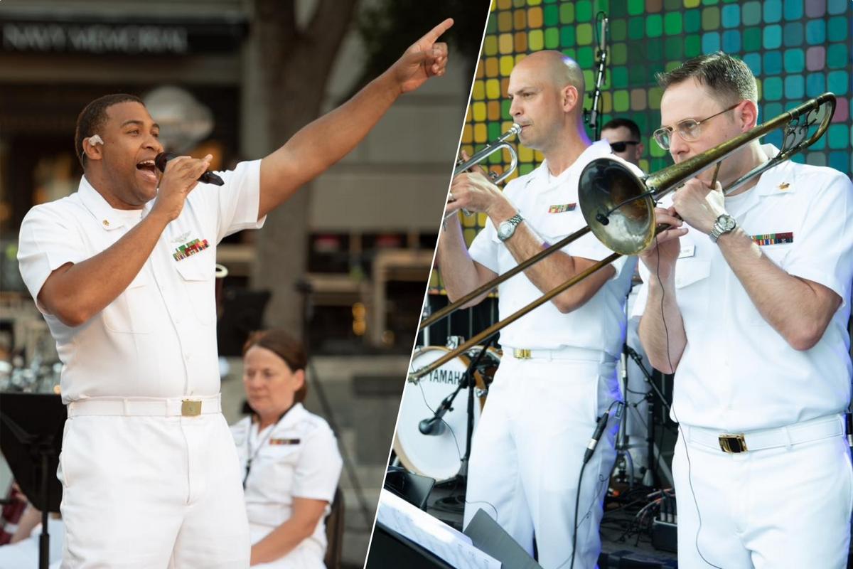 Great fun with the US Navy Band in Portsmouth, NH