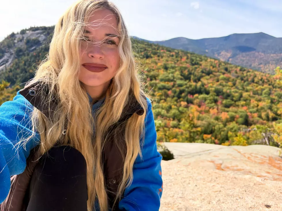 Katie Killourhy at Cathedral Ledge Lookout in Bartlett, NH