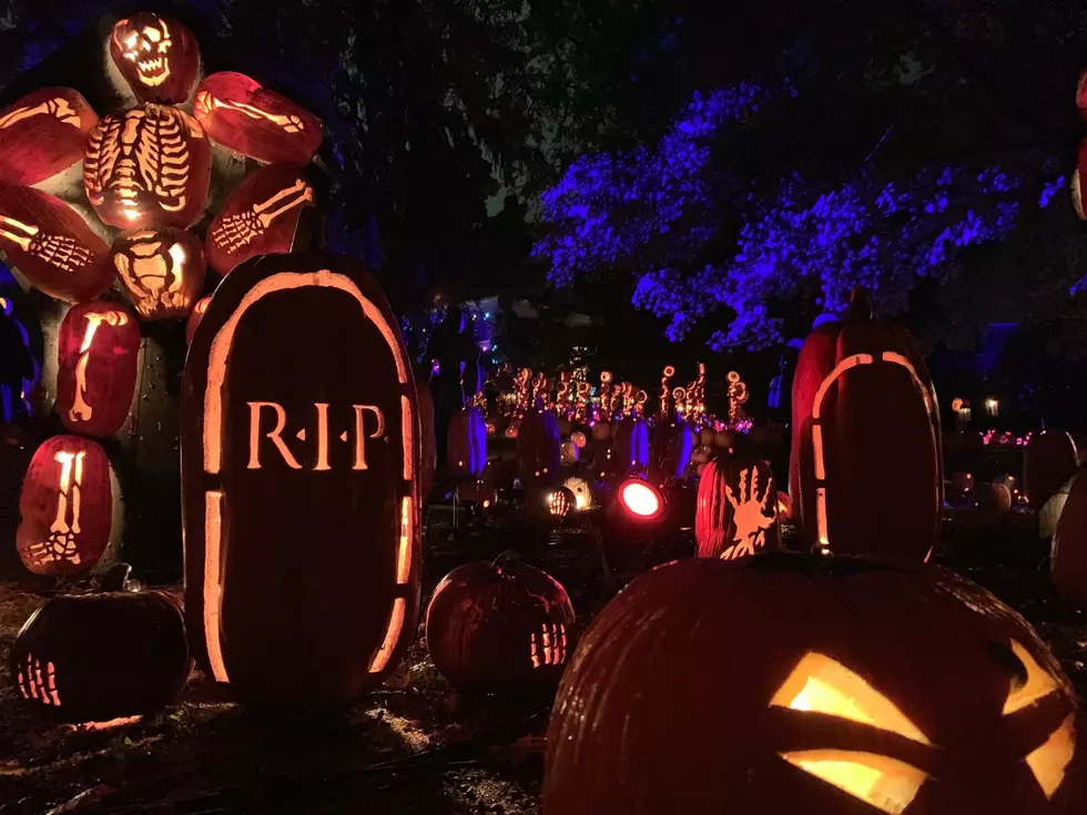 Hudson Valley Historic Manor Features A Nighttime Glowing Pumpkin Display