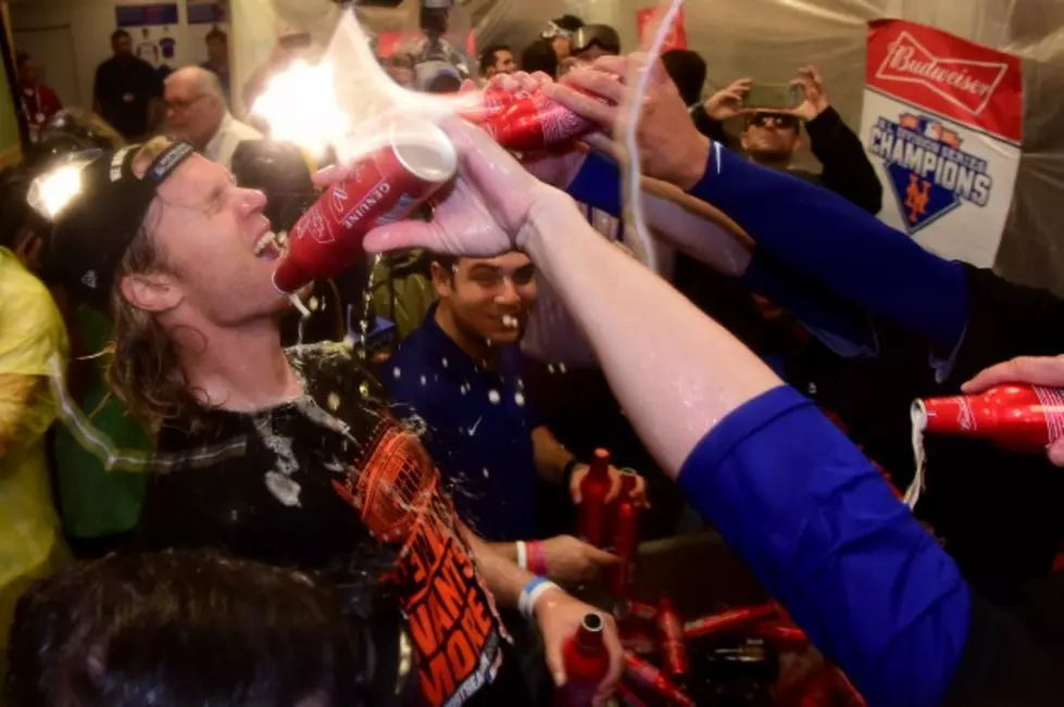 Mets Celebrate in the Most Awesome Way: Beer Slip &#8216;n&#8217; Slide